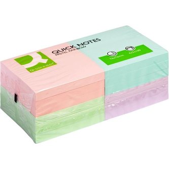 Bloček Q-Connect 76x76 mm, pastelové