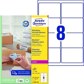 Etikety na balíky, 99,1 x 67,7 mm, 800 ks Etikety na balíky, 99,1 x 67,7 mm, 800 ks