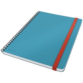 Spirálový sešit "Cosy Soft Touch", matně modrá, linkovaný, B5, 80 listů, LEITZ