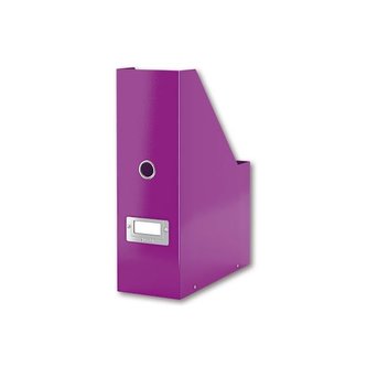 Stojan na časopisy "Click&Store", fialová, PP/karton, 95 mm, lesklá, LEITZ