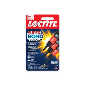 Vteřinové lepidlo "Loctite Super Bond POWER Gél Mini Trio", 3x1  g, HENKEL