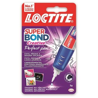 Vteřinové lepidlo "Loctite Super Bond CEATIVE Perfect Pen", 3 g, HENKEL Vteřinové lepidlo "Loctite Super Bond CEATIVE Perfect Pen", 3 g, HENKEL
