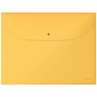 Desky na dokumenty "Cosy", matně žlutá, A4, PP, s drukem, 2 kapsy, LEITZ