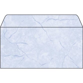 Dekorativní obálky Sigel DL,motiv modrá žula,50 ks