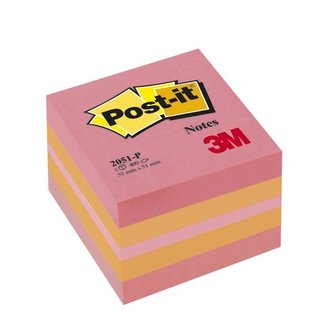 Minibločky Post-it, v kostce, 51 x 51 mm, pink