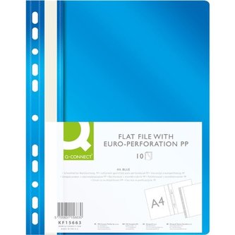 Závěs.plastové rychlovazače Q-Connect,A4,modr.10ks