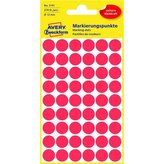 Kulaté etikety Avery, červené, průměr 12 mm, 270ks
