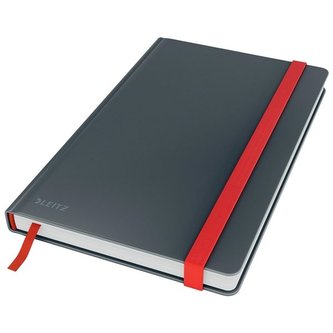 Poznámkový sešit "Cosy Soft Touch", matně šedá, linkovaný, A5, 80 listů, tvrdé desky, LEITZ
