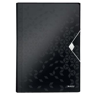 Aktovka na dokumenty "Wow", černá, A4, PP, 6 částí, LEITZ