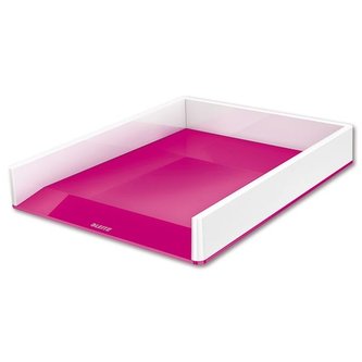 Dvoubarevný odkladač “Wow”, růžová, plast, LEITZ