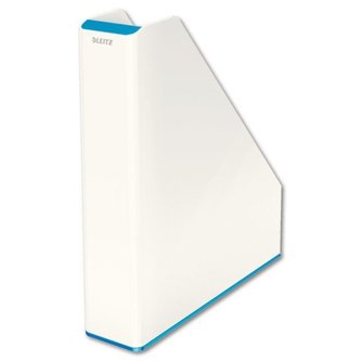 Stojan na časopisy "Wow", modrá, 73 mm, plast, dvoubarevný, LEITZ