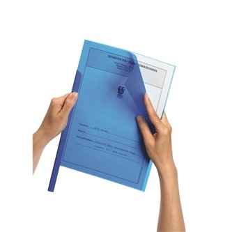 Desky pro násuvné spínací hřbety, A4 transp. modré