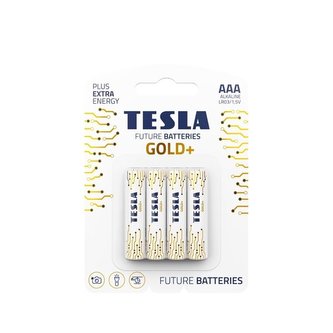 Alkal. baterie Tesla GOLD+  LR03, typ AAA, 4 ks
