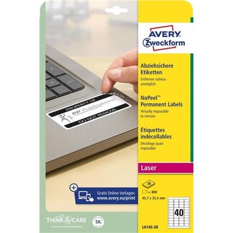 Etiket.ochran.manipul.Avery Zweckform-bílé,800ks