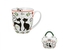 Porcelánový hrnek Etno cats 460 ml v dárkovém papírovém košíku