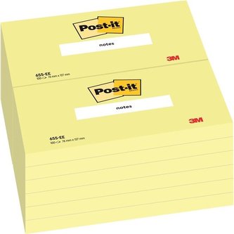 Bloček Post-it, 76 x 127 mm, žlutý