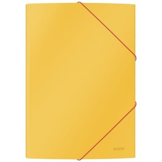 Spisové desky "Cosy", matně žlutá, A4, s gumičkou, 15 mm, LEITZ