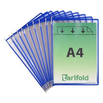 Shora otevřené kapsy Tarifold modré, 10 ks