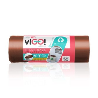 Pytle na odpadky ViGO  - 60 l , hnědé, 10 ks