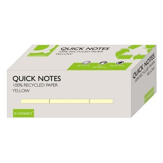 Samolepicí bločky recyklované Q-C, 38x51mm, žluté