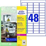 Vel.od.PE etik.Avery -bílé 45,7x21,2mm,960ks