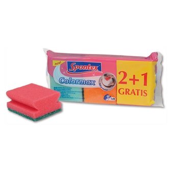 Houbičky na nádobí Spontex Colormax 2+1 zdarma