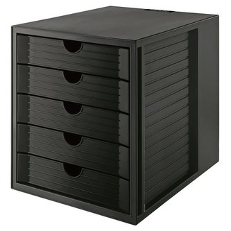 Zásuvkový box HAN Systembox, ECO, 5 zásuvek, černý