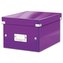 Krabice CLICK-N-STORE Leitz WOW A5, purpurová