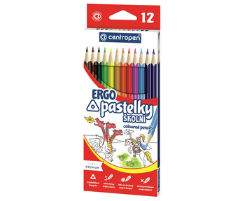 Pastelky CENTROPEN 9521 trojhranné 12 barev Pastelky CENTROPEN 9521 trojhranné 12 barev