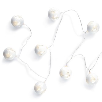 Dekorační světelný řetěz s plastovými kuličkami O 4,5 cm - 175 cm