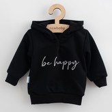 Kojenecká tepláková mikina s kapucí New Baby Be Happy - velikost 86 (12-18m)
