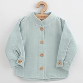 Kojenecká mušelínová košile New Baby Soft dress mátová - velikost 62 (3-6m)