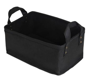 Košík Compactor úložný Basket Ecologic s dvěma držadly, černý, 28 x 18 x 13 cm