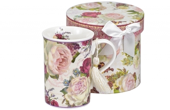 Porcelánový hrnek Paeonia 300 ml v dárkové krabičce