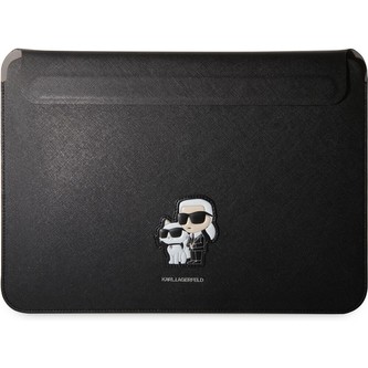 Karl Lagerfeld Saffiano Karl and Choupette NFT Computer Sleeve 13/14" černé