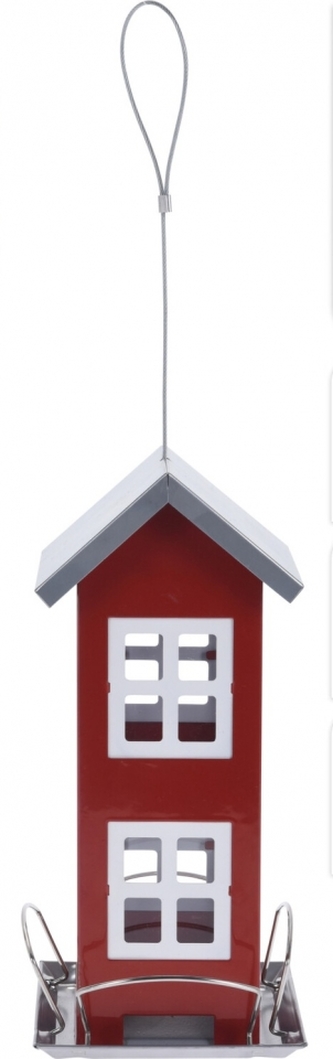 Krmítko pro ptáky červené