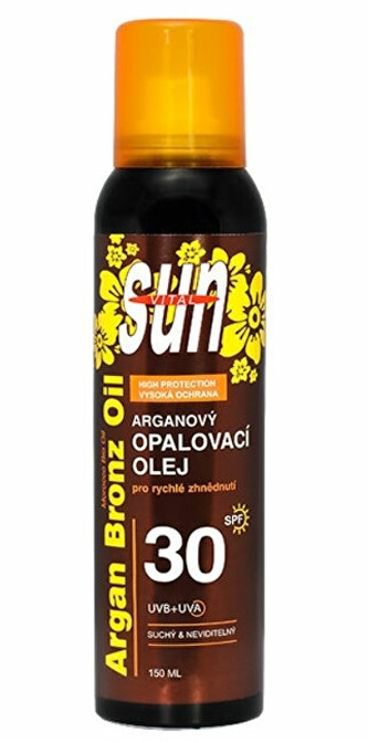 Vivaco Suchý opalovací olej s arganovým olejem SPF 30 150 ml