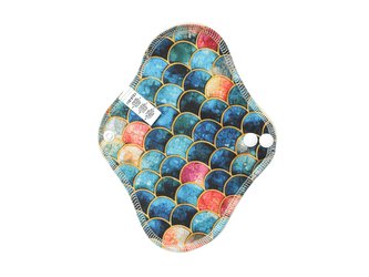 Slipová vložka (PUL) - Třpytivé šupiny, sv. žlutý velur (kojenecký plyš)