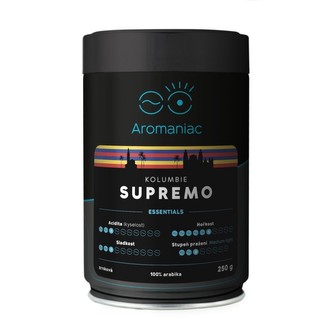 Káva Aromaniac Kolumbie Supremo, mletá, dóza, 250g