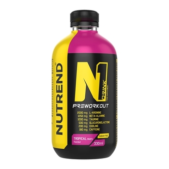Nutrend N1 Drink Preworkout 330 ml tropical fruits (tropické ovoce)