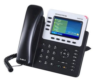 Telefon Grandstream GXP-2140 VoIP, barevný LCD, 4x SIP účty, 4x linky, 2x RJ45, POE, 5x prog. tl.