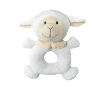 Chrastítko ovce/ovečka plyš 15x18cm na kartě v sáčku 0+