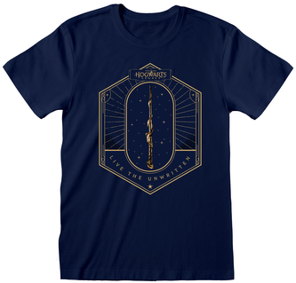 Pánské tričko Harry Potter|Hogwarts Legacy: Golden Wand (L) navy bavlna