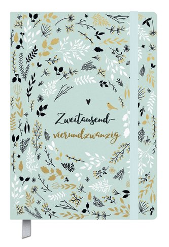 Terminkalender Campus Mint Flowers 18 Monate 2024/2025