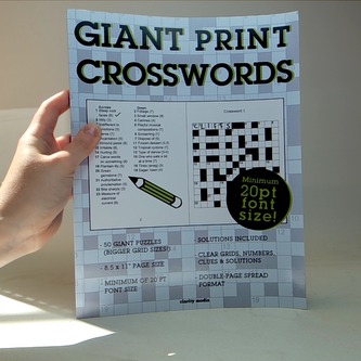 Giant print crosswords