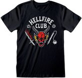Pánské tričko Netflix|Stranger Things: Klub Hellfire (M) černá bavlna