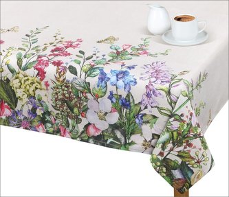Ubrus EMA - květinová bordura - 100x140 cm
