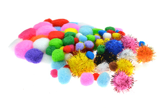 Balení bambulek pro tvoření