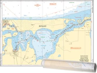 Einzelkarte Barther Bodden - Grabow   Zingst / Saaler Bodden (Ausgabe 2023)