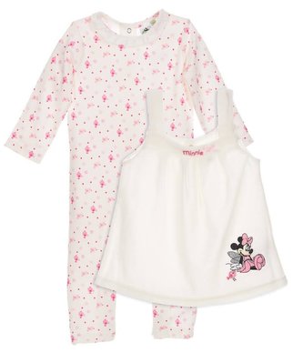 KOMPLET ŠATIČKY A OVERAL MINNIE baby - velikost 6 m.
